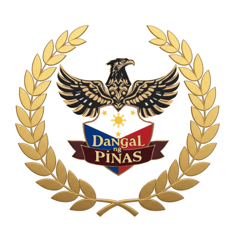 dangal ng pinas logo with flag white background