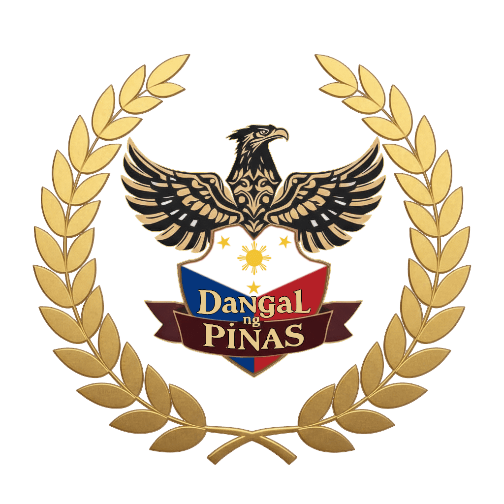 dangal ng pinas logo with flag white background